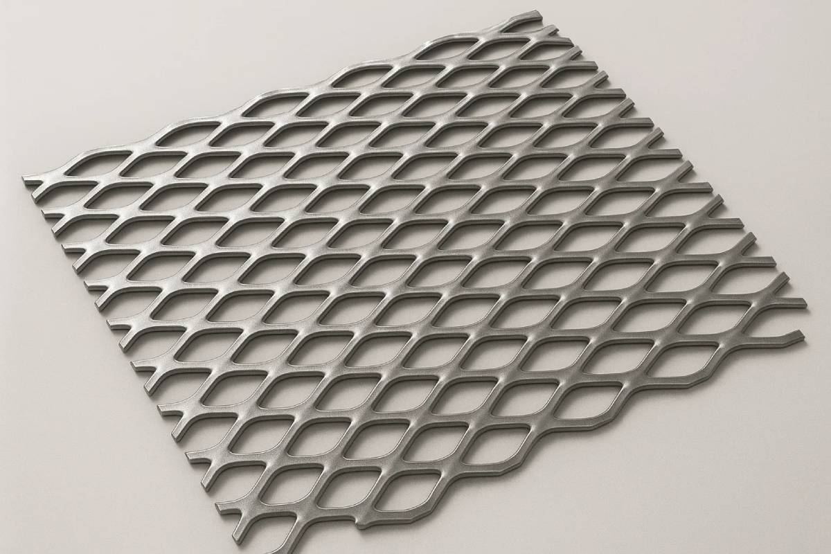 Нержавеющий лист ПВЛ с ромбовидными ячейками для настилов и ограждений