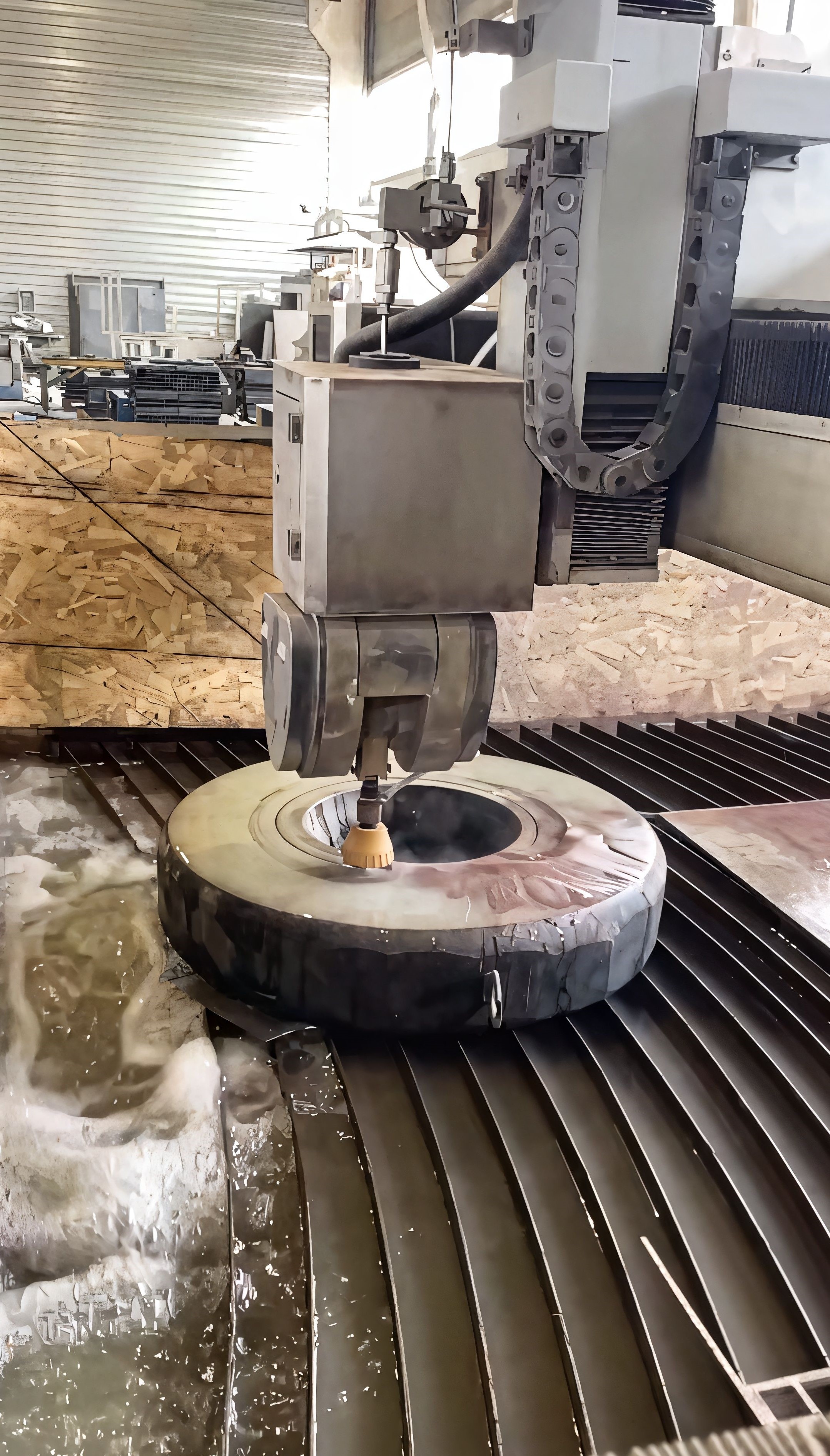 Гидроабразивная резка поковки