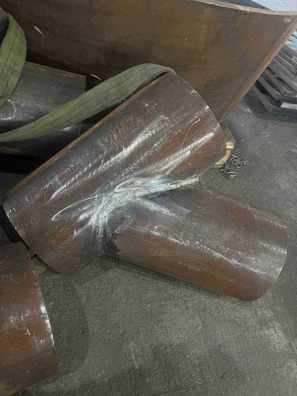 Изготовление косых тройников 60°