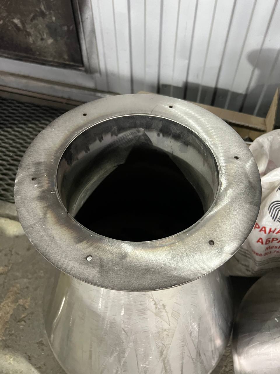 Конусная обечайка из нержавеющей стали AISI 304